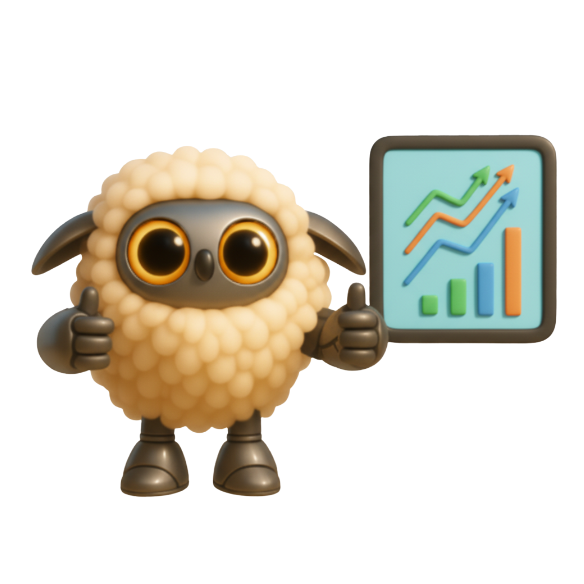 Herbot presenting analytics and growth charts